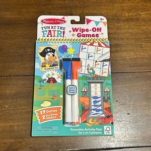 Melissa & Doug Fun At The Fair! Wipe-Off Games - NEW!